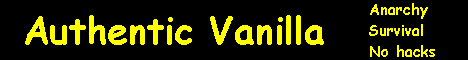 banner for Authentic Vanilla server